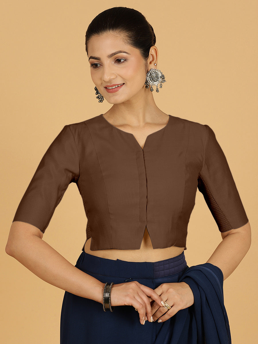 Rekha Blouse in Walnut Brown