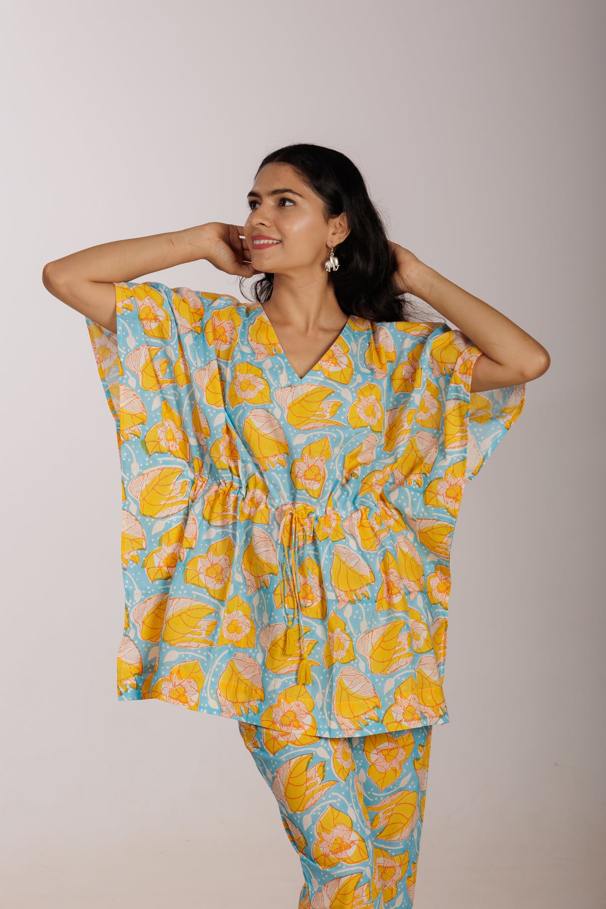 Bougainvillea Kaftan Co-ord Cotton Set