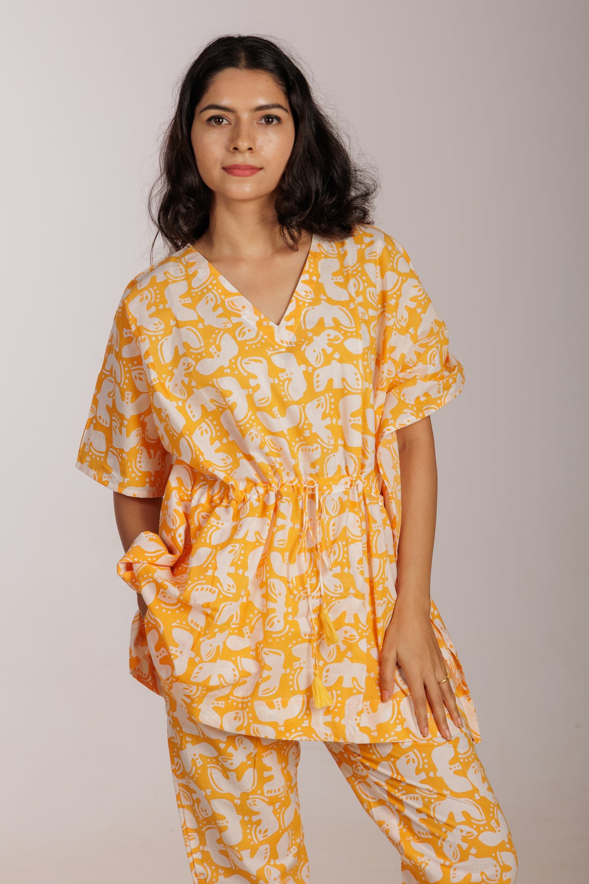 Vedi Vakdi Kaftan Co-ord Cotton Set