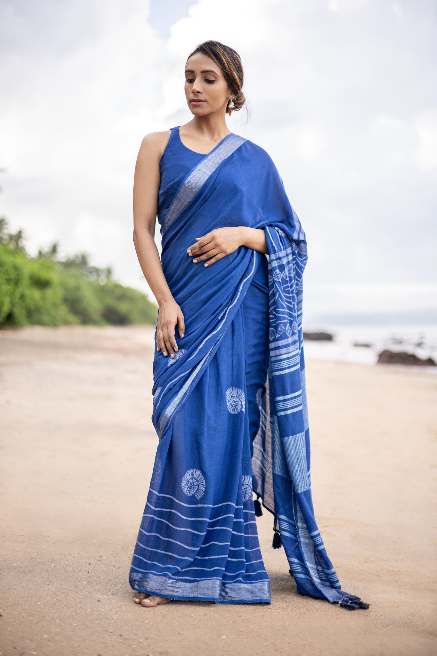 Conchas Blue ~ Linen