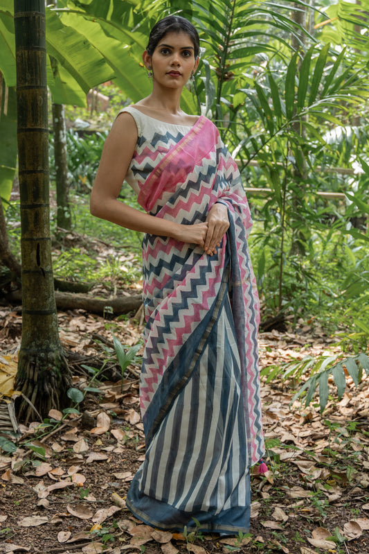 Sheem Blue ~ Chanderi Silk