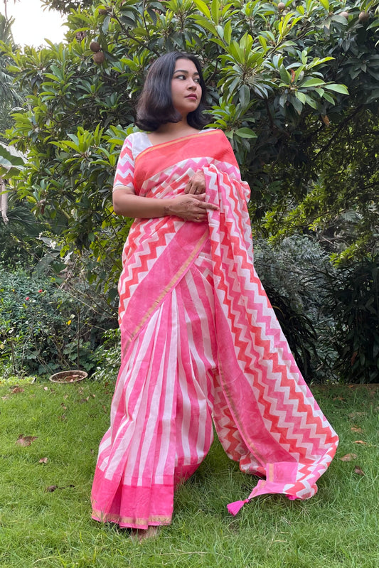Sheem Orange • Chanderi Silk